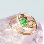 Serpentes Ring / Tsavorite and Diamonds By Ides