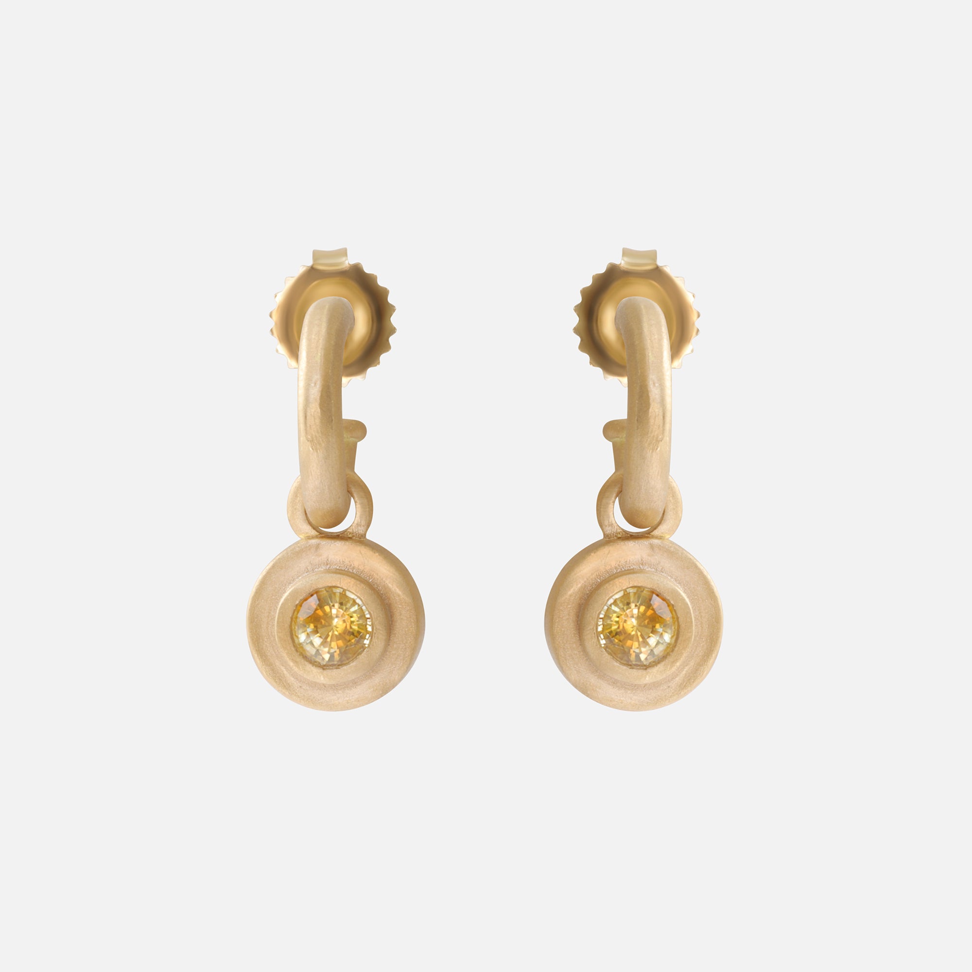 Hoops / Yellow Sapphire Drops By Bree Altman in earrings Category
