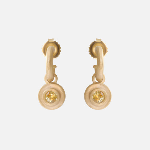 Hoops / Yellow Sapphire Drops By Bree Altman in earrings Category