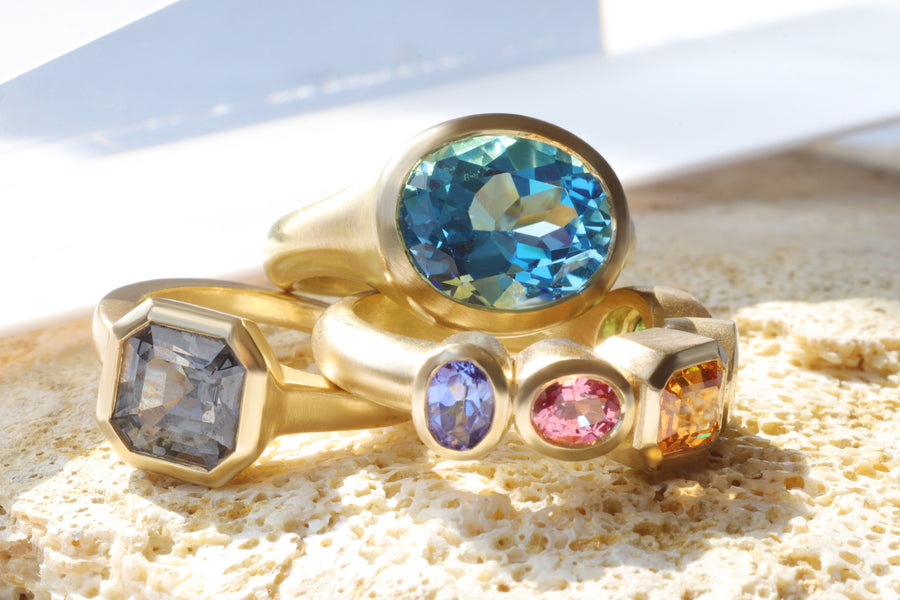 Grey Spinel Ring By Bree Altman in ENGAGEMENT Category