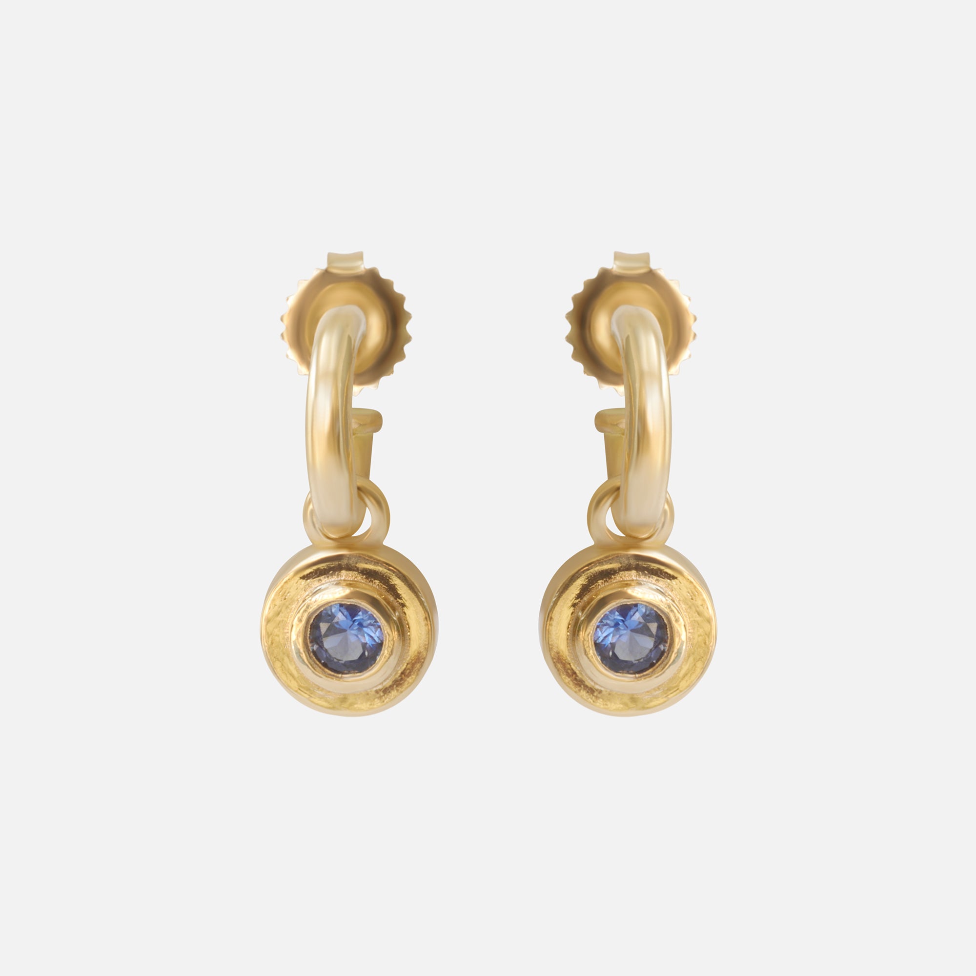 Hoops / Blue Sapphire Drops By Bree Altman in earrings Category