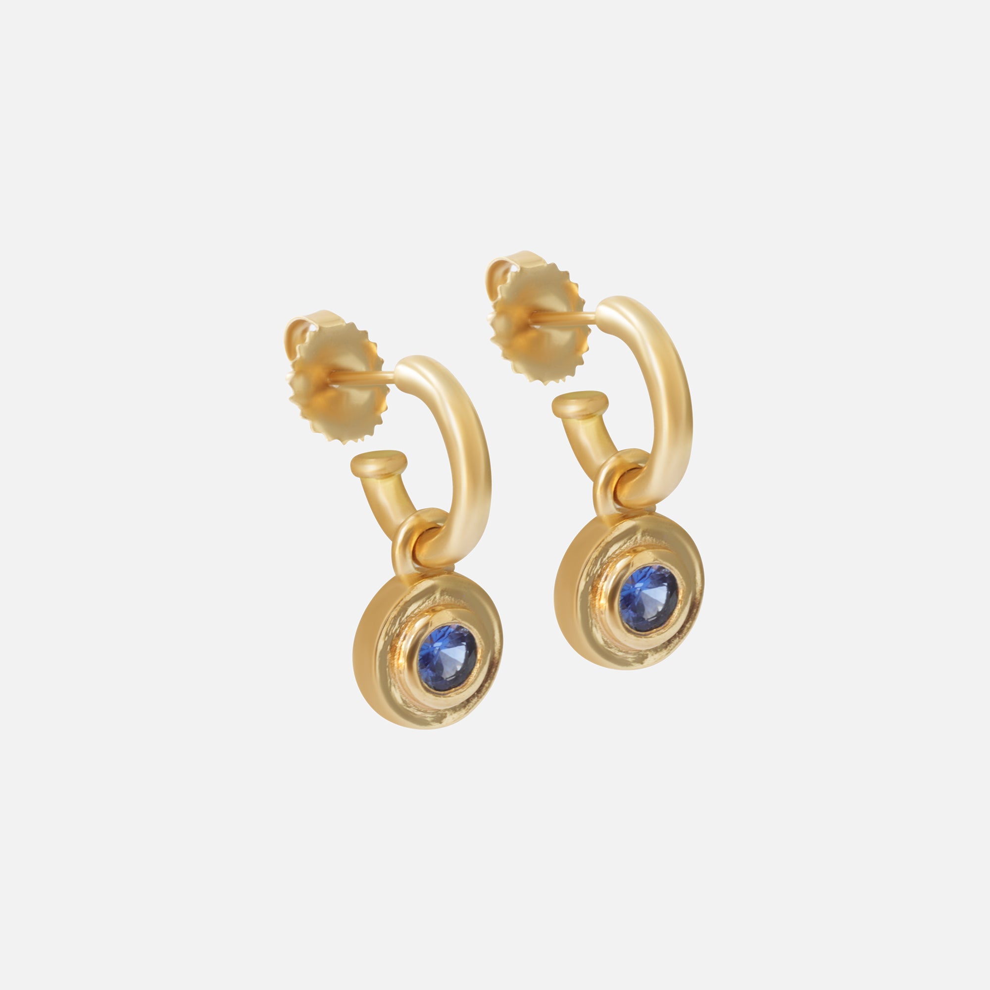 Hoops / Blue Sapphire Drops By Bree Altman in earrings Category