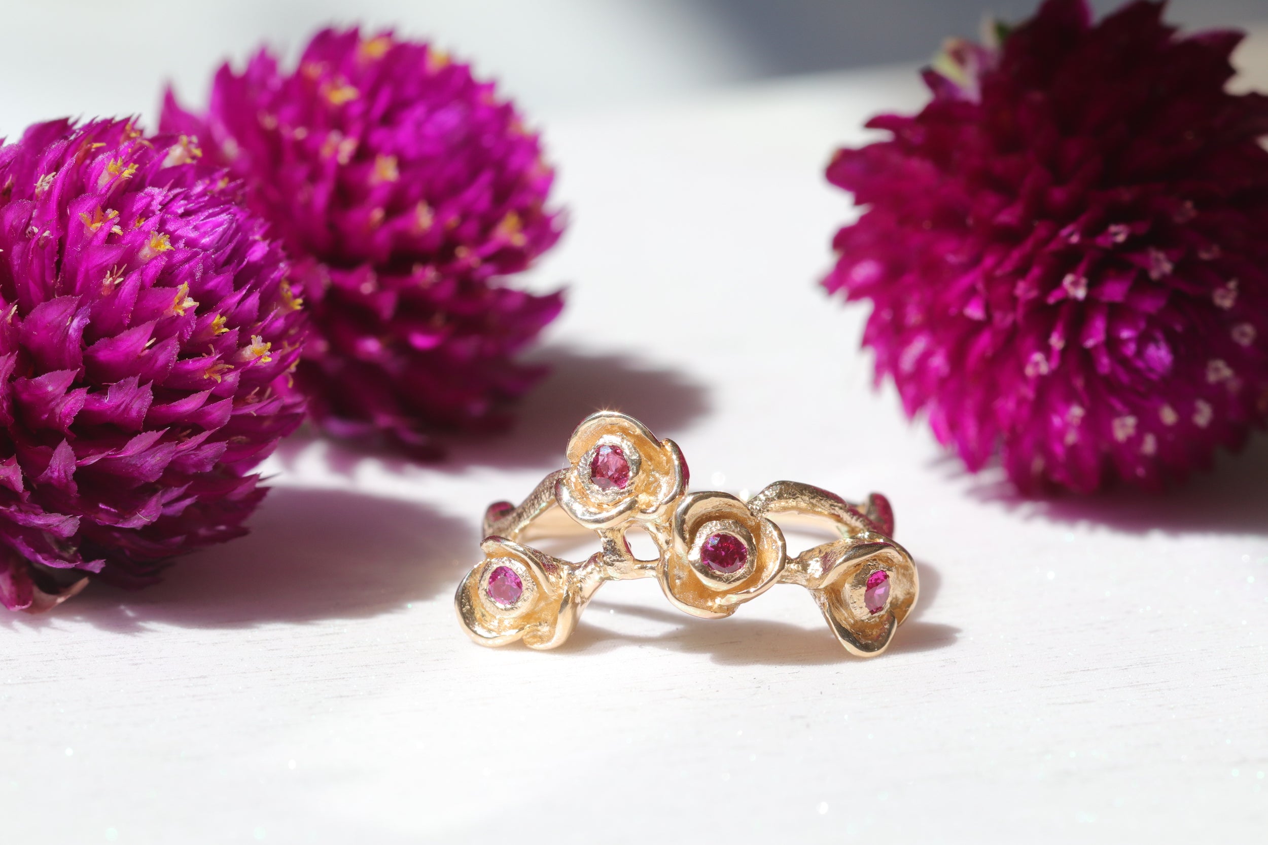 Ruby Rose Water Ring By Young Sun Song in rings Category