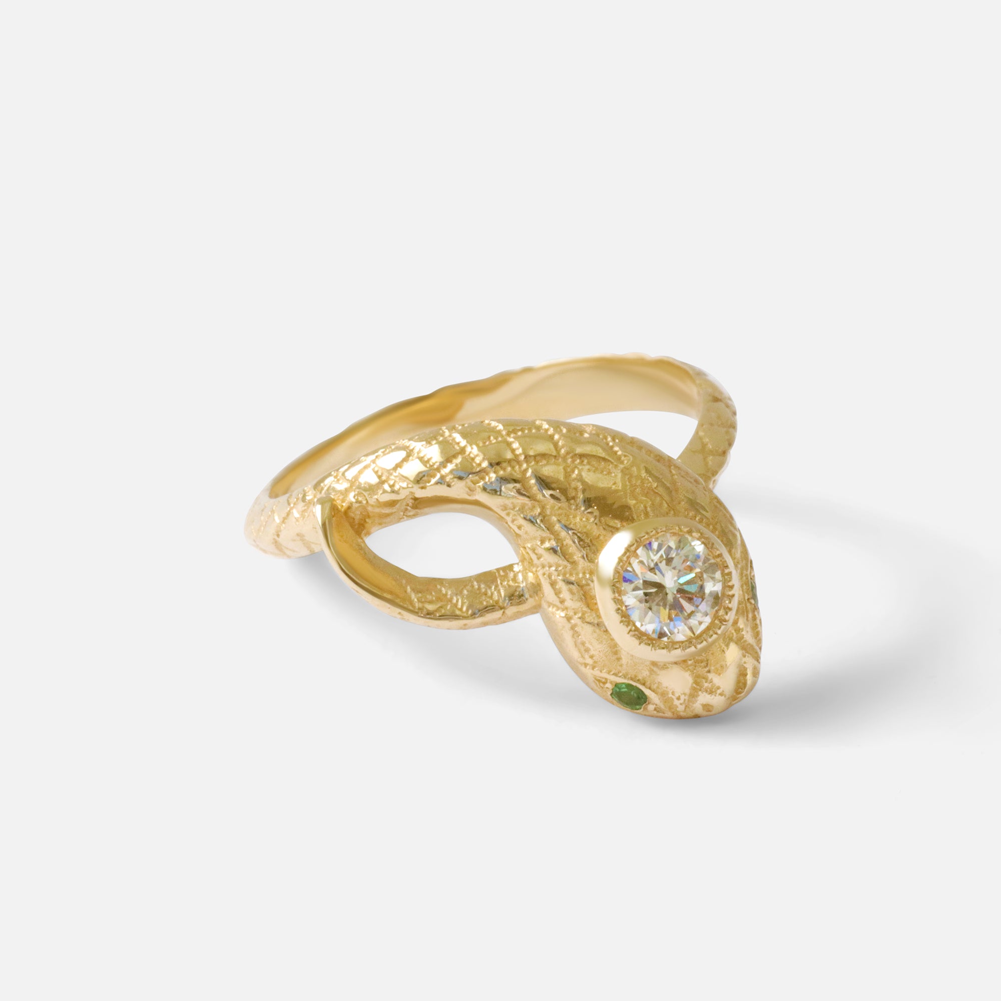 Ornata Ophidia Ring / White Diamond By Ides