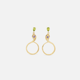 Front view of Ophidia Drop Circuli Earrings by Ides