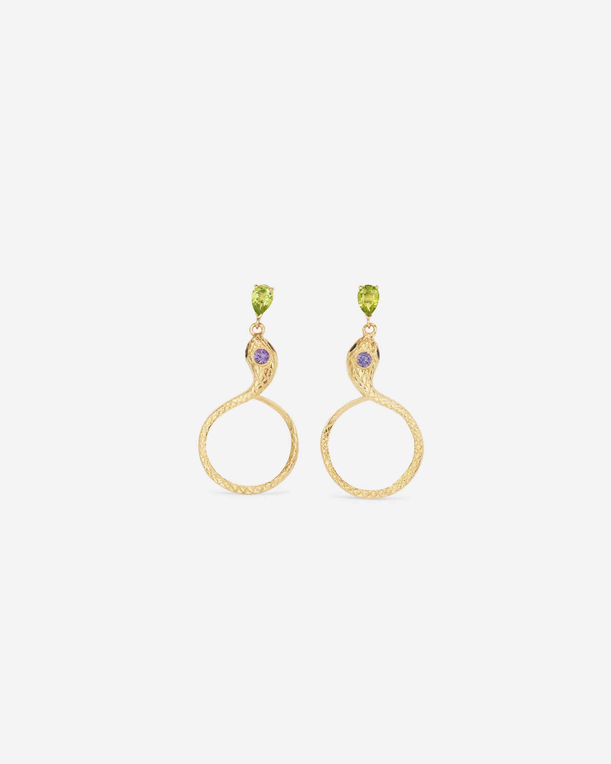 Front view of Ophidia Drop Circuli Earrings by Ides