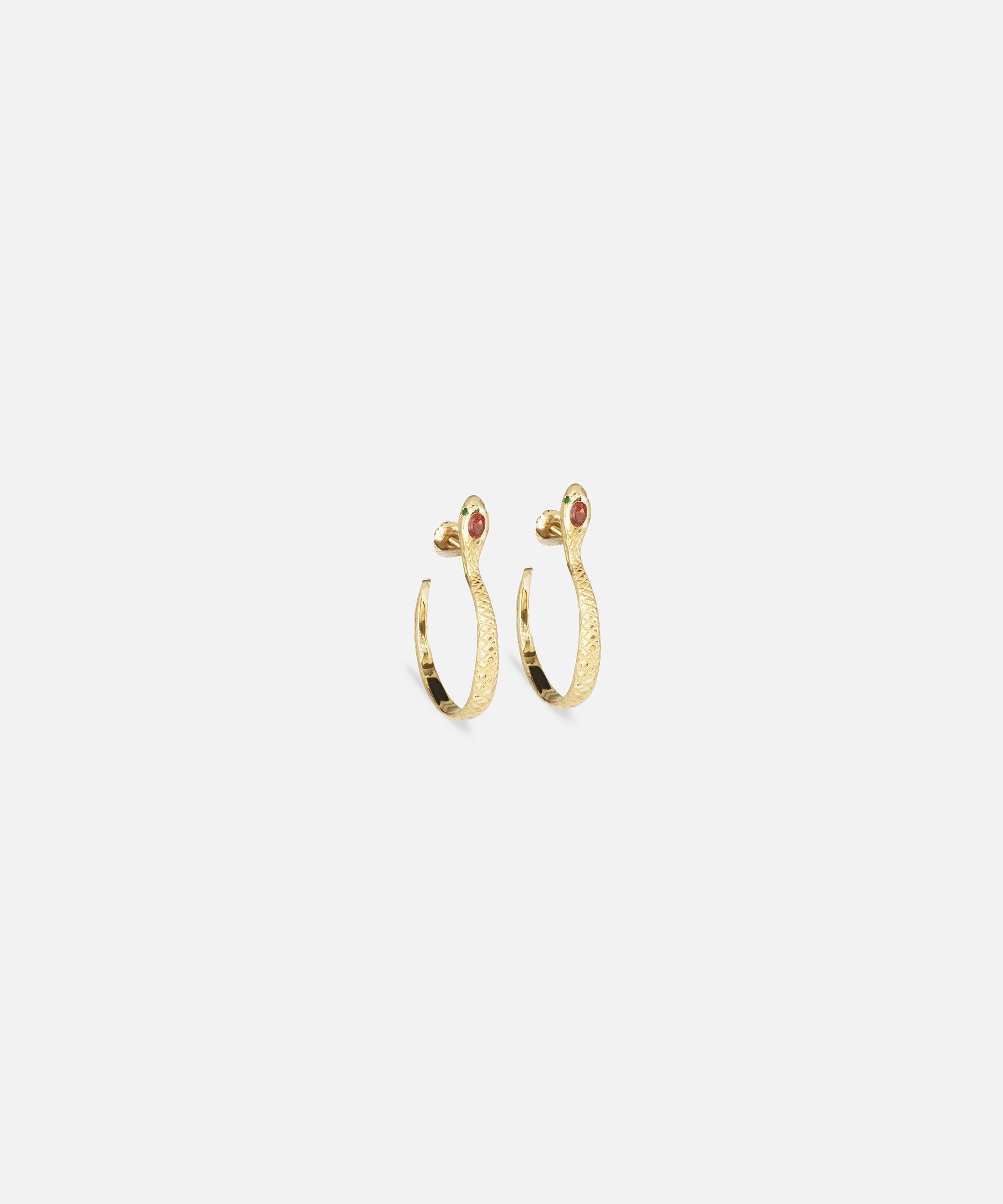 Angled view of Ophidia Circuli Earrings by Ides