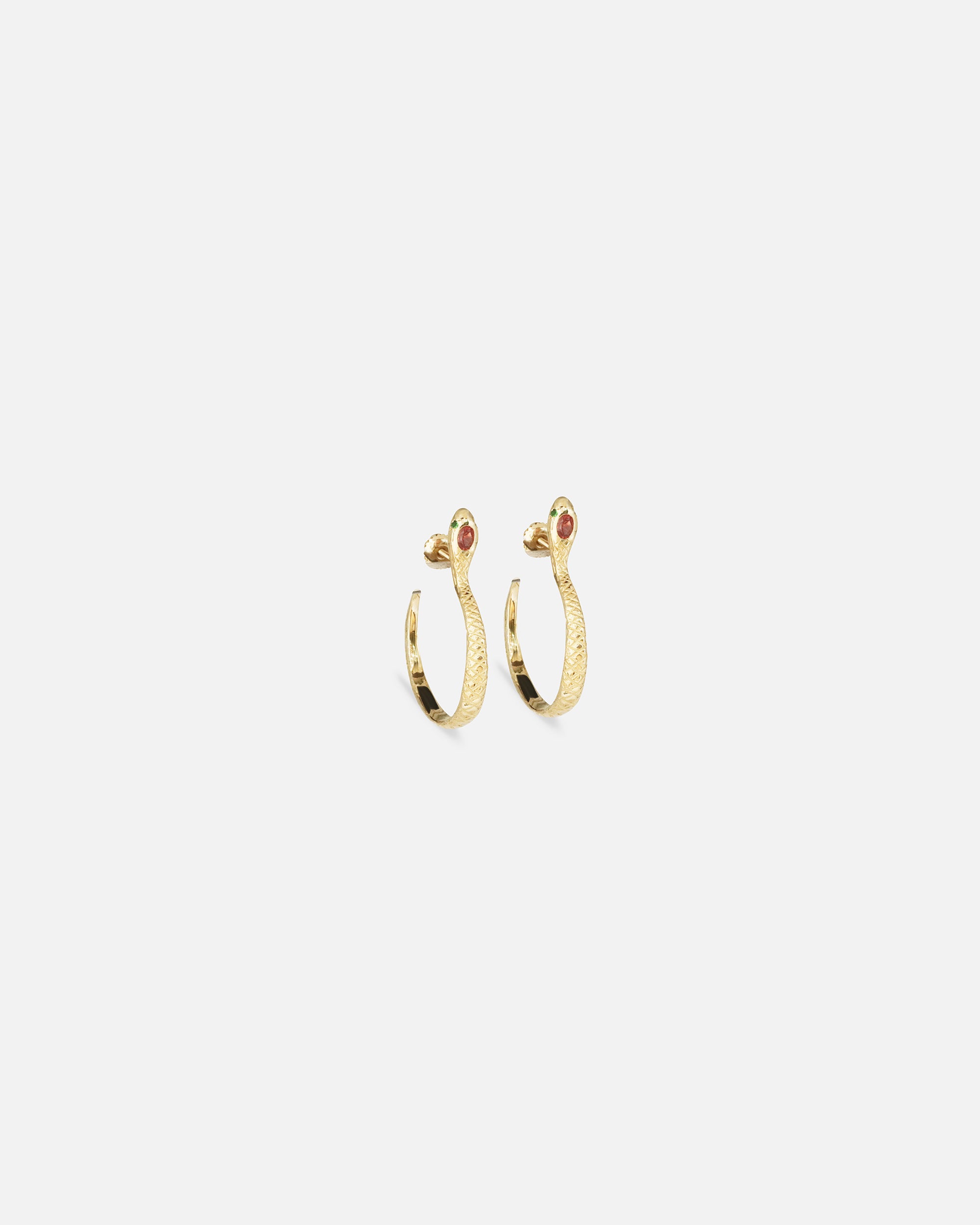 Angled view of Ophidia Circuli Earrings by Ides