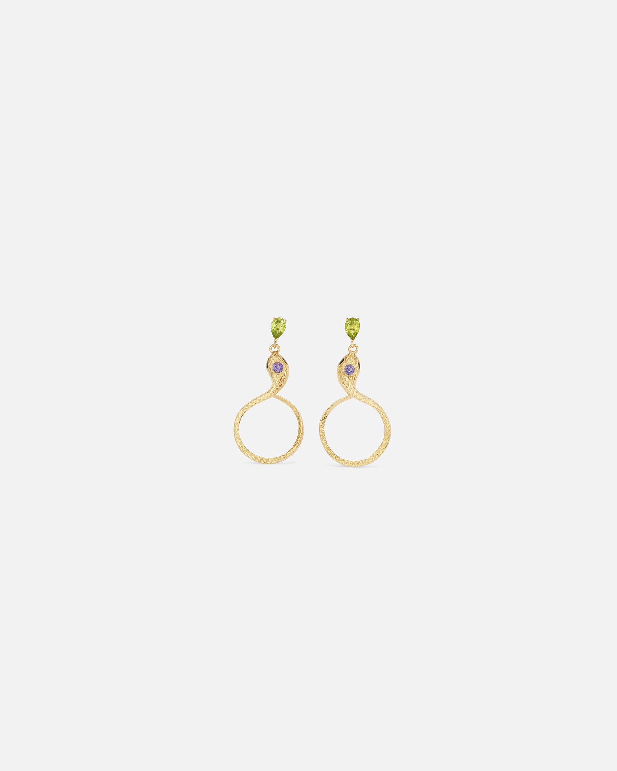 Front view of Ophidia Drop Circuli Earrings by Ides