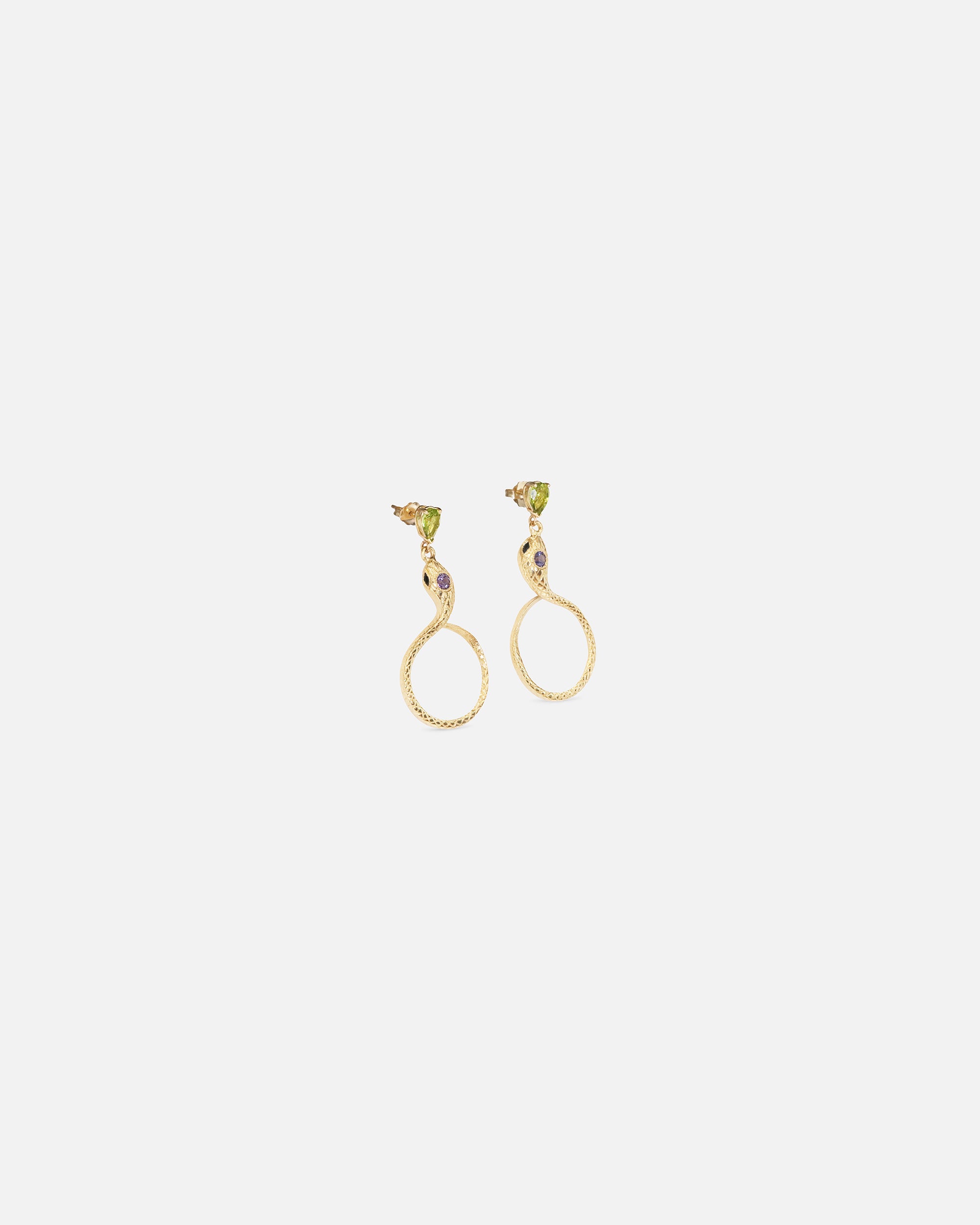 Side view of Ophidia Drop Circuli Earrings by Ides