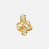 Ornata Ophidia Pear Double Stacked Ring