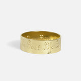 Front view of Poesie-on-the-Outside Wedding Band by Ides