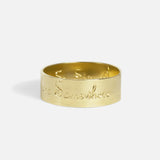 Alternative side view of Poesie-on-the-Outside Wedding Band by Ides