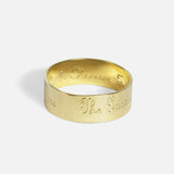 Alternative side view of Poesie-on-the-Outside Wedding Band by Ides