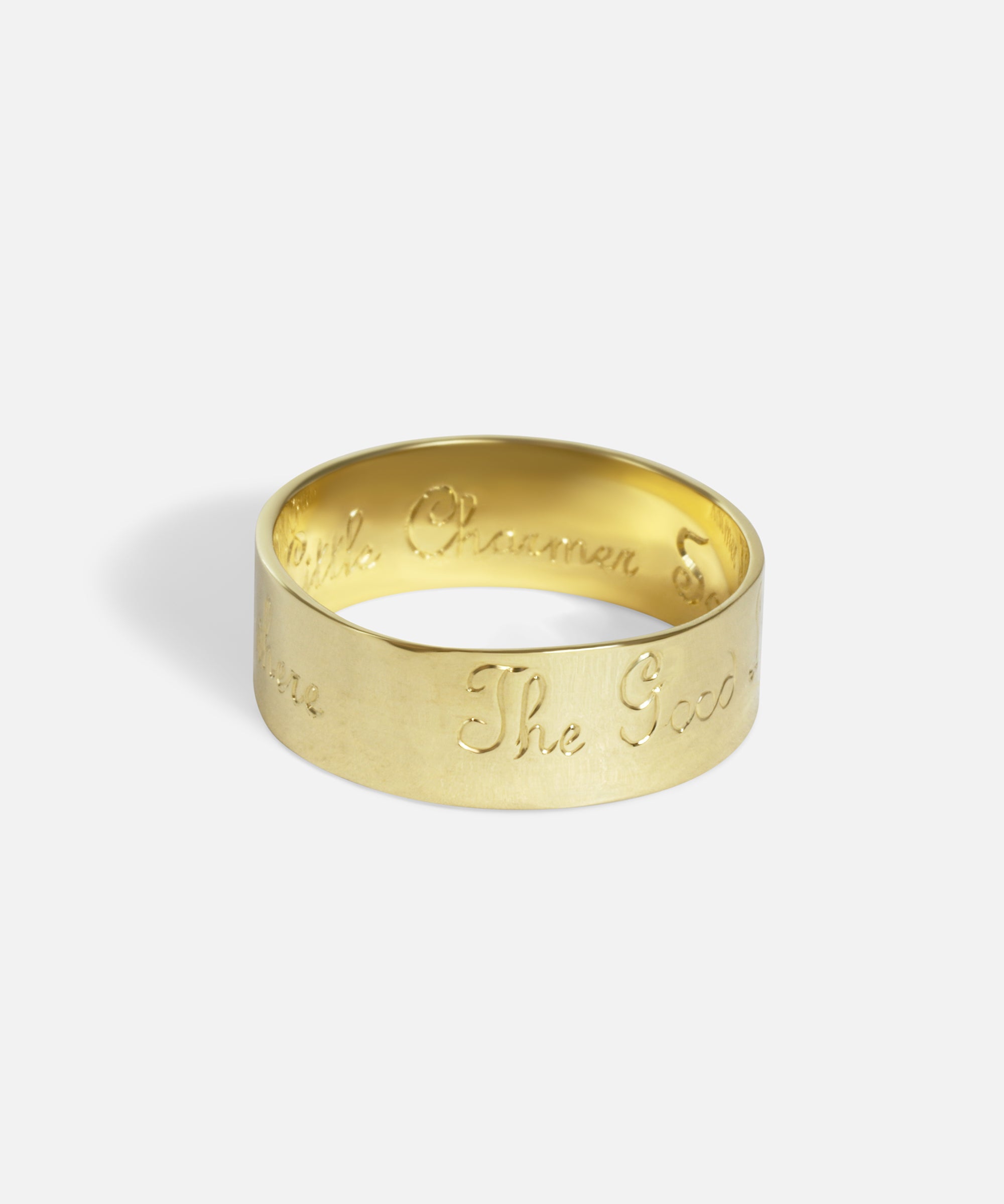 Alternative side view of Poesie-on-the-Outside Wedding Band by Ides