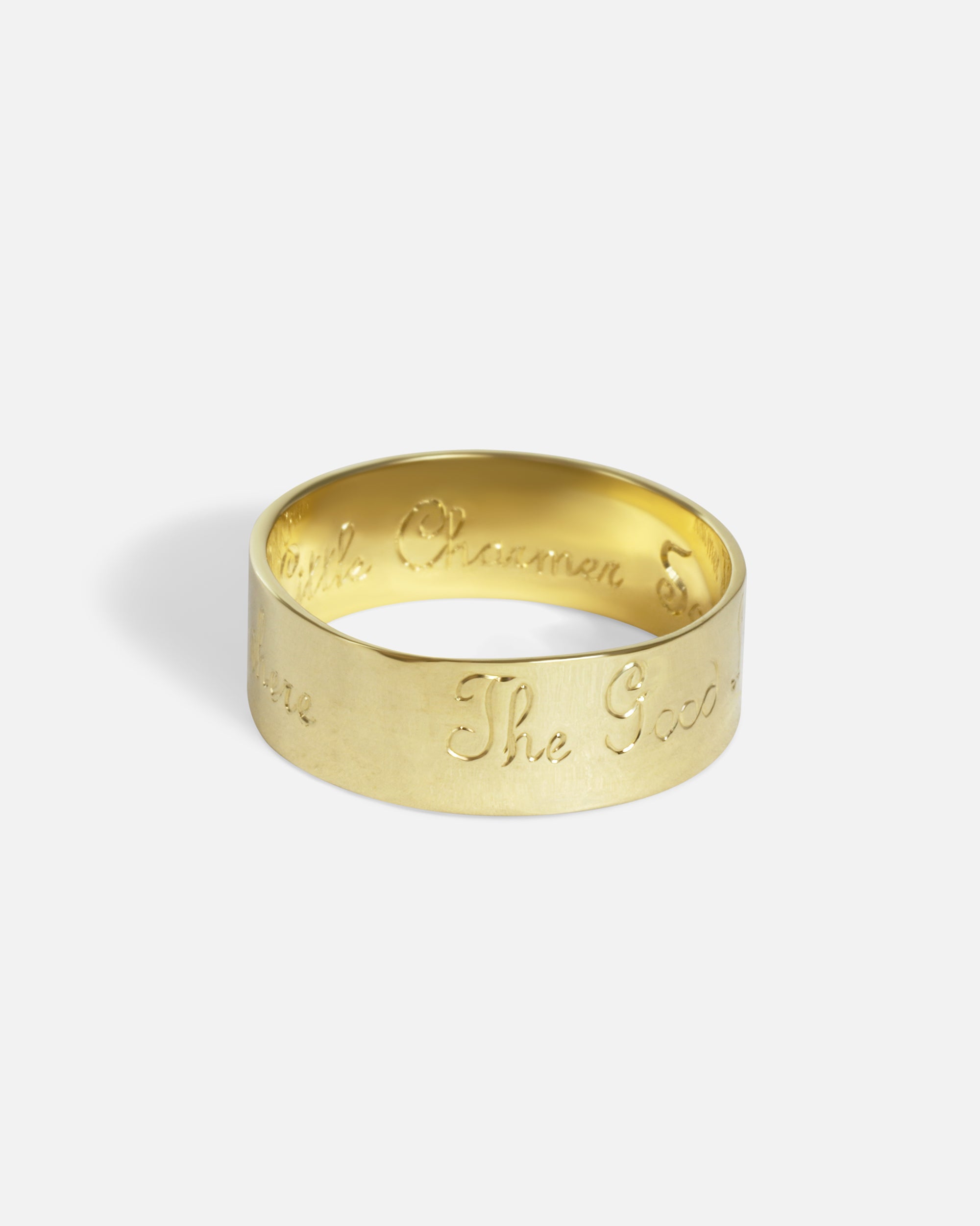 Alternative side view of Poesie-on-the-Outside Wedding Band by Ides