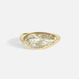 Front view of Falling Star Ring / 2.31ct Pear Lab Diamond by Joko