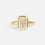 Front view of Fractal Ring / 2ct Radiant Diamond by Joko