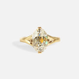 Front view of Kita Ring / 3.13ct Antique Cut Lab Oval Diamond by Joko