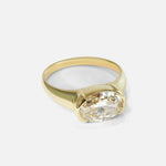 Side view of Chalice Ring / Lab Diamond