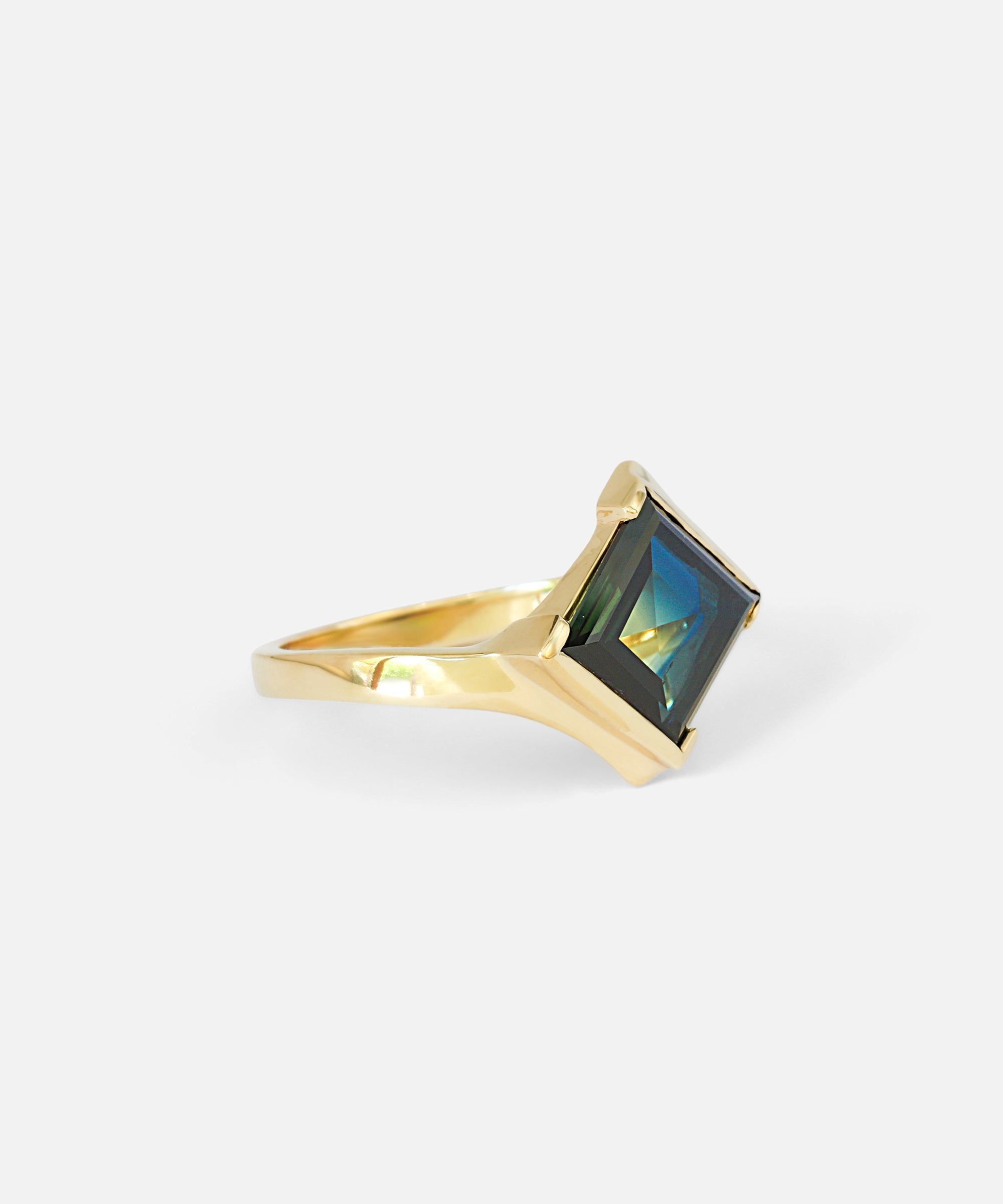 Side view of Tempest / Blue Sapphire Ring by Joko