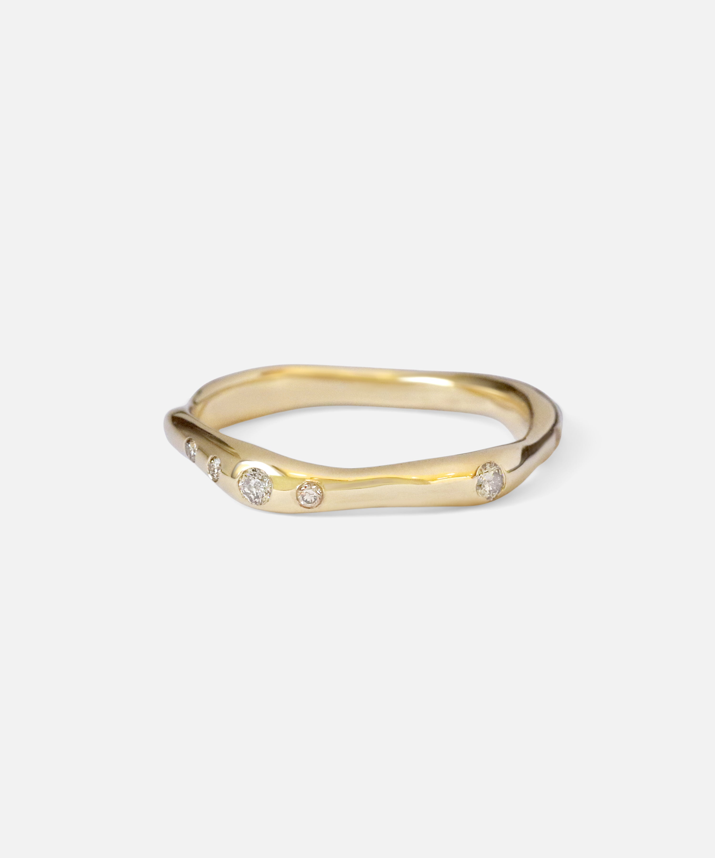 Front view of Drizzle Band / Champagne Diamonds by Kestrel Dillon