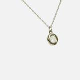 Angled side view of Star Jelly Pendant / Milky Diamond by Kestrel Dillon