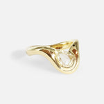 Side view of Pear Dip Ring by Kestrel Dillon