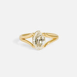 Front view of Tributary Step Cut Ring by Kestrel Dillon