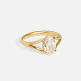 Angled side view of Tributary Step Cut Ring by Kestrel Dillon