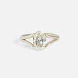 Front view of Tributary Step Cut Ring by Kestrel Dillon