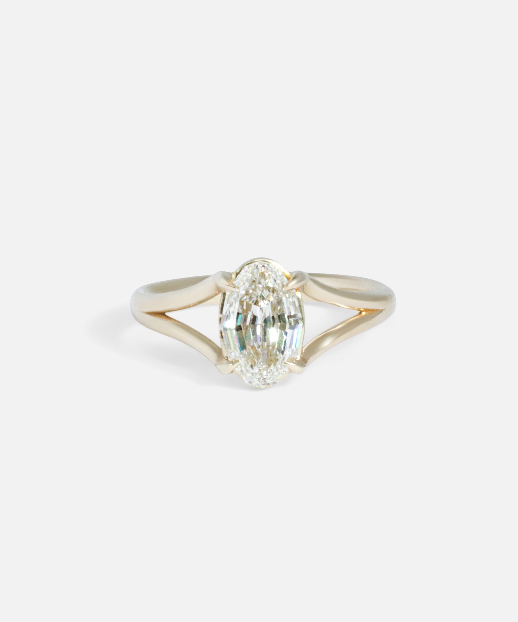 Front view of Tributary Step Cut Ring by Kestrel Dillon