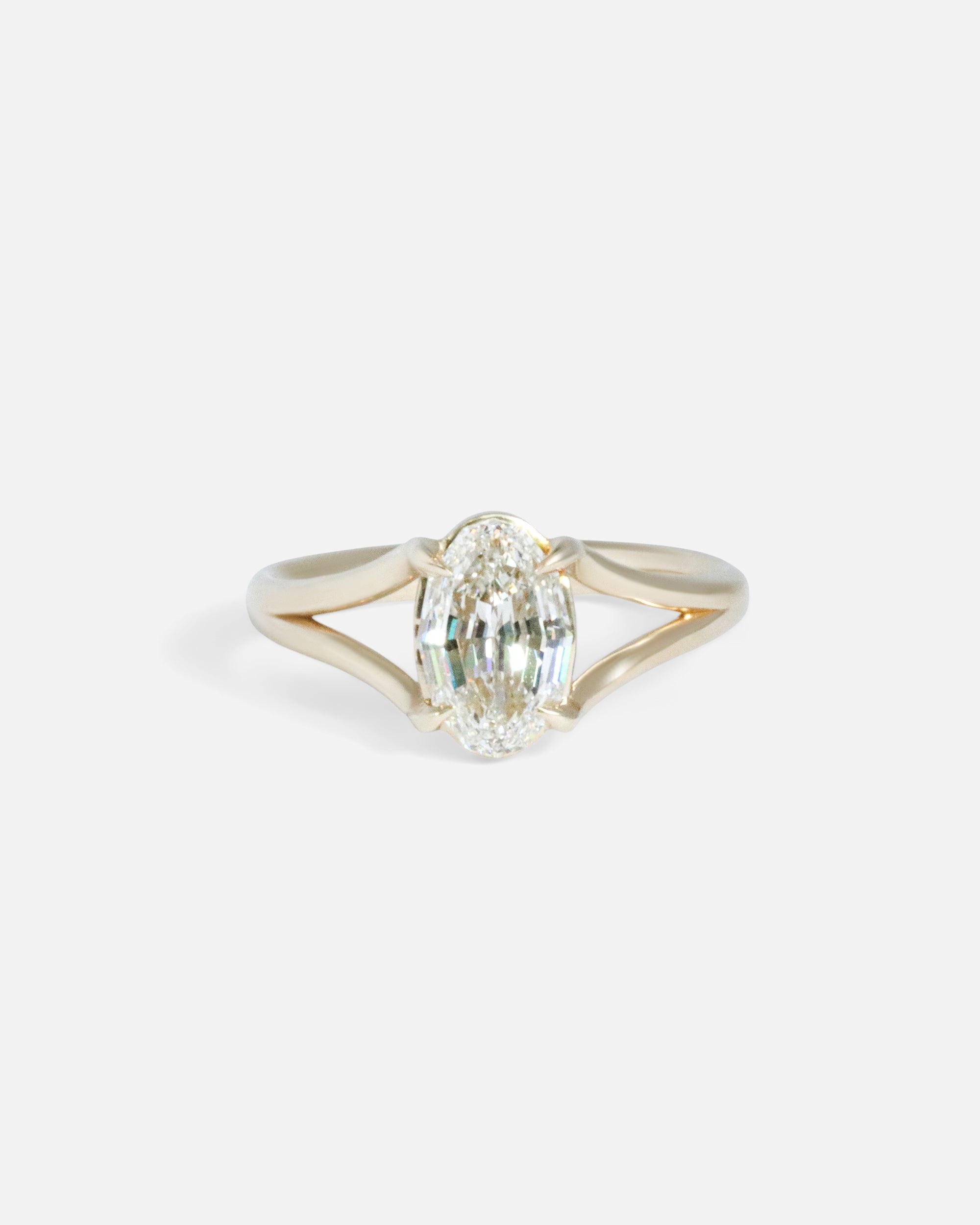 Front view of Tributary Step Cut Ring by Kestrel Dillon