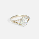 Angled side view of Tributary Step Cut Ring by Kestrel Dillon