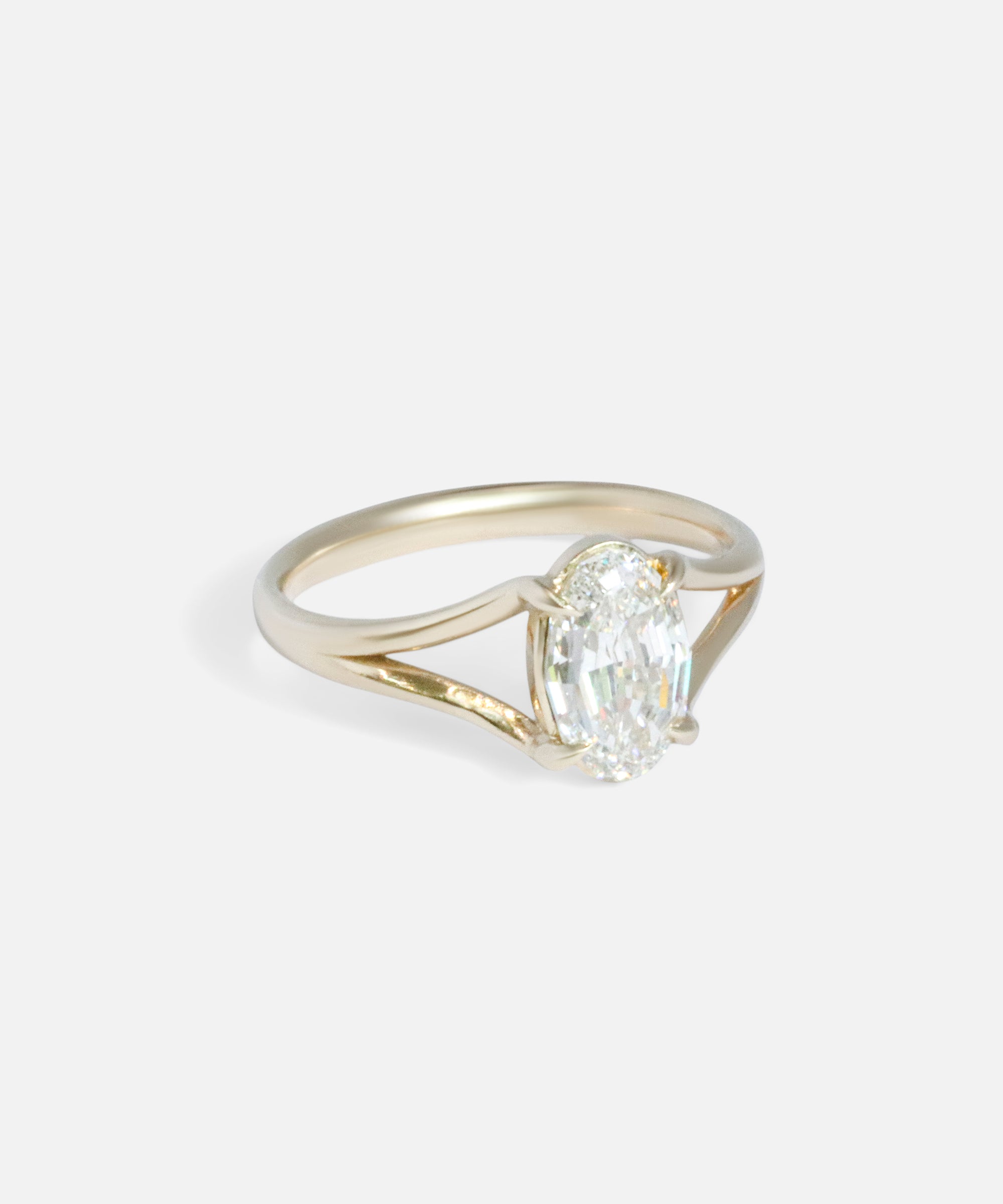 Angled side view of Tributary Step Cut Ring by Kestrel Dillon
