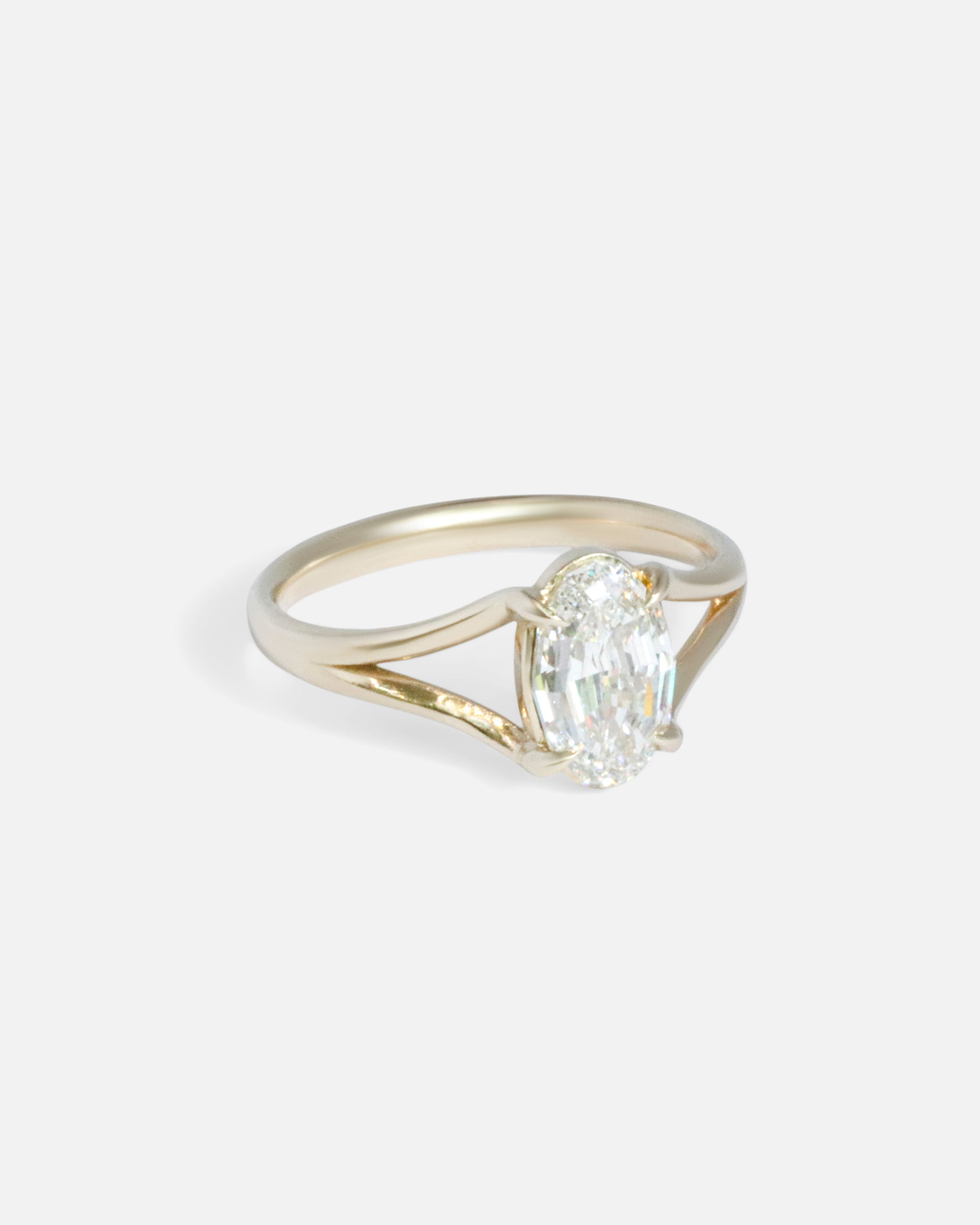 Angled side view of Tributary Step Cut Ring by Kestrel Dillon