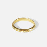 Side view of Willow Engraved Band