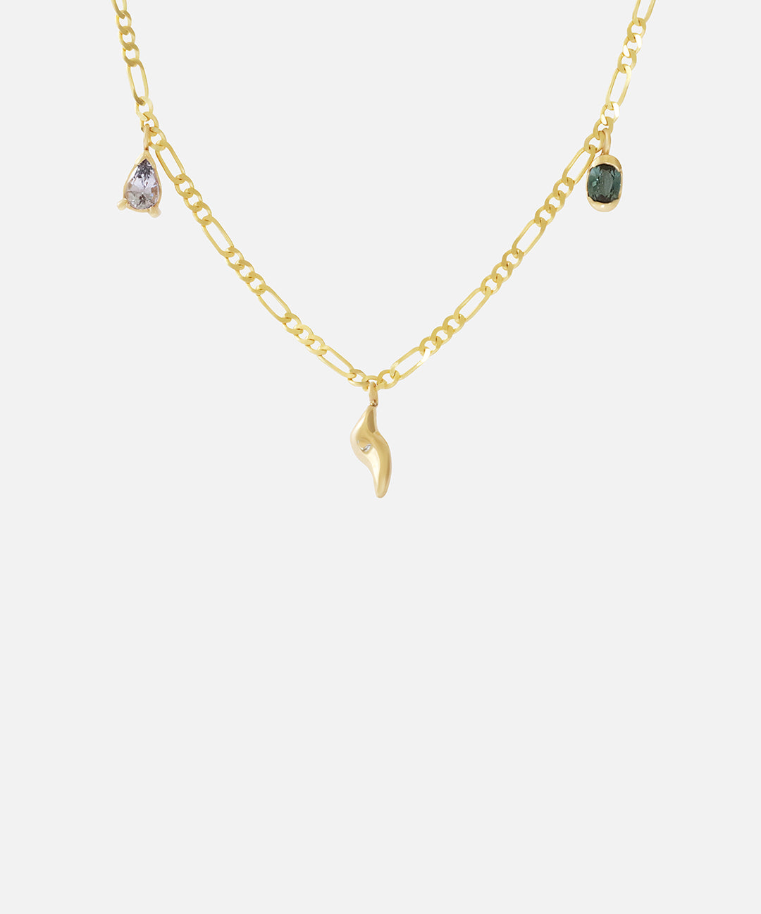 Front view of Wren Gemstone Necklace by Kestrel Dillon