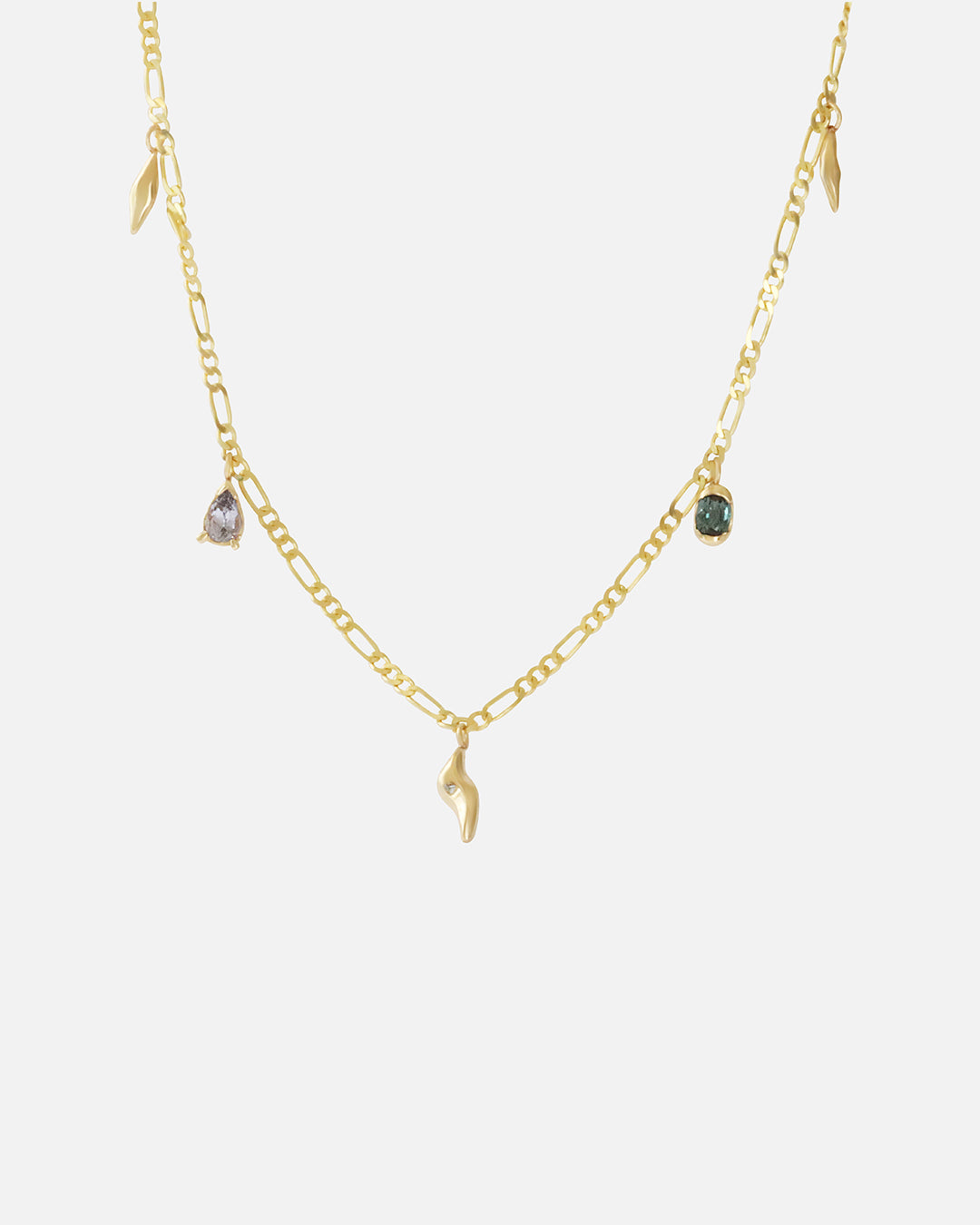 Side view of Wren Gemstone Necklace by Kestrel Dillon
