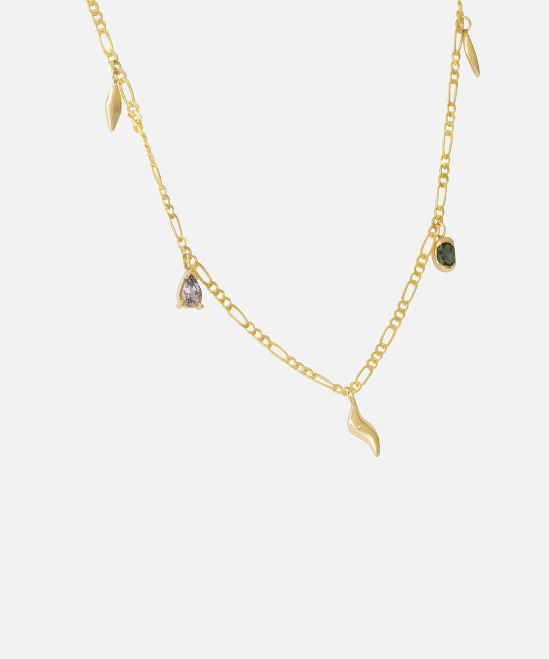 Alternate side view of Wren Gemstone Necklace by Kestrel Dillon