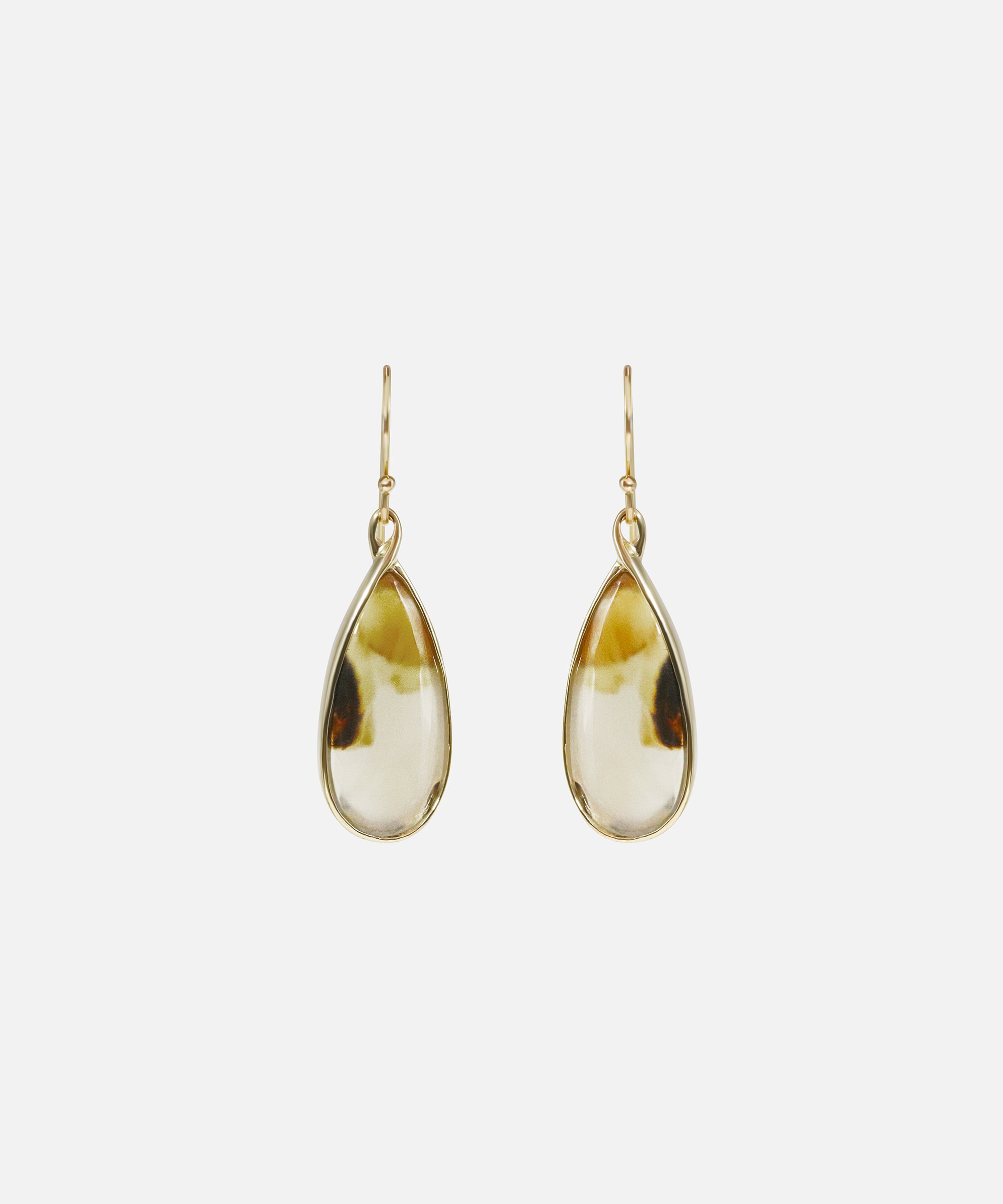 Front view of Montana Agate Earrings by Kestrel Dillon