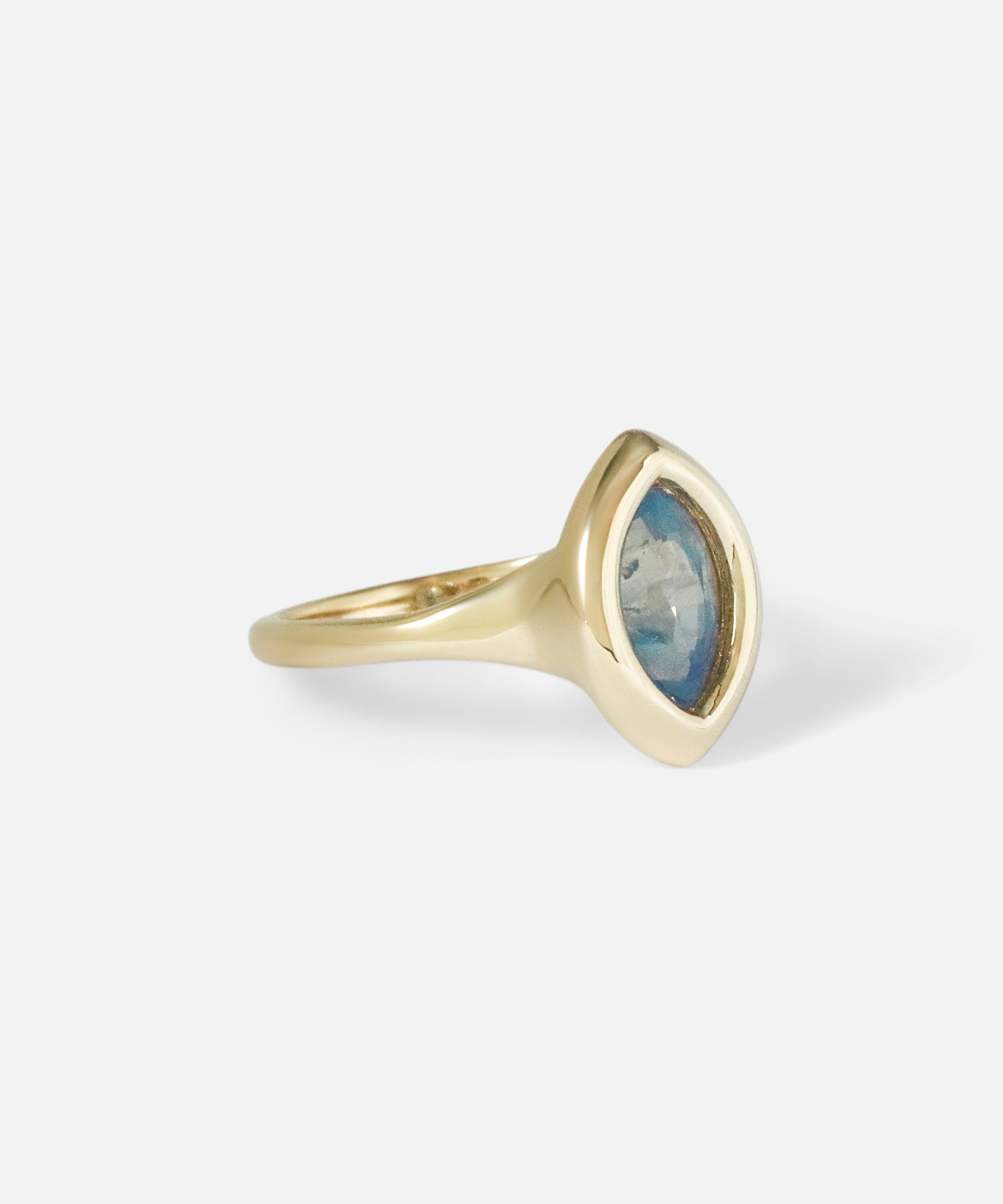 Angled side view of Star Jelly Solitaire Ring by Kestrel Dillon