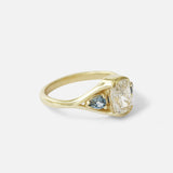 Side view of Triple Tributary Ring by Kestrel Dillon