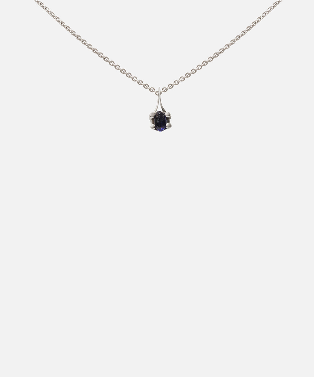 Front view of Nucleus Pendant / Sapphire by Lucia B Marti