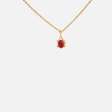 Front view of Nucleus Pendant / Ruby by Lucia B Marti