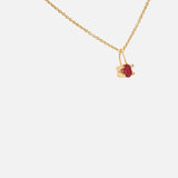 Side view of Nucleus Pendant / Ruby by Lucia B Marti