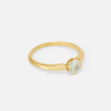 Angled side view of Leigh / Old Euro Diamond Ring by Casual Seance