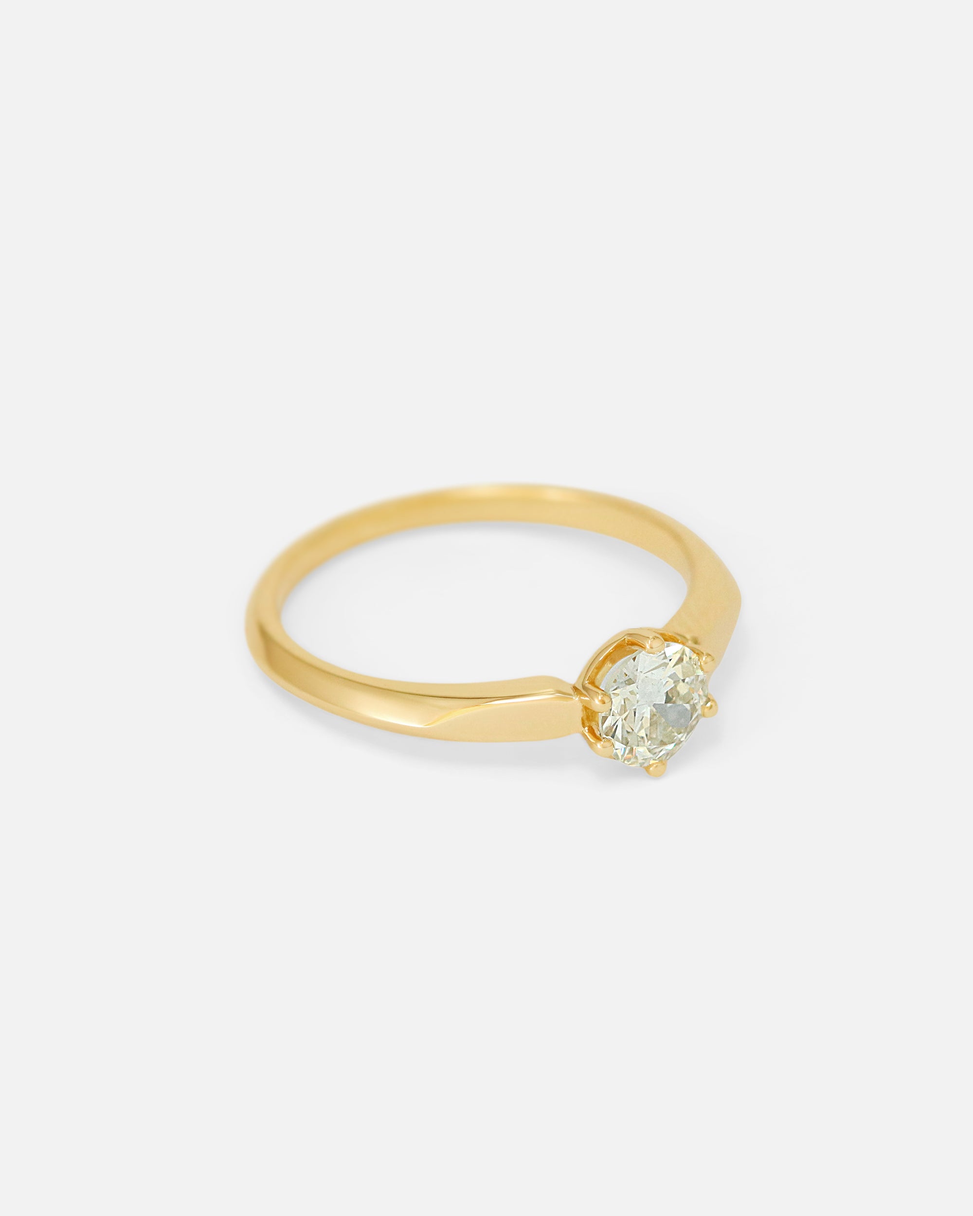 Angled side view of Leigh / Old Euro Diamond Ring by Casual Seance
