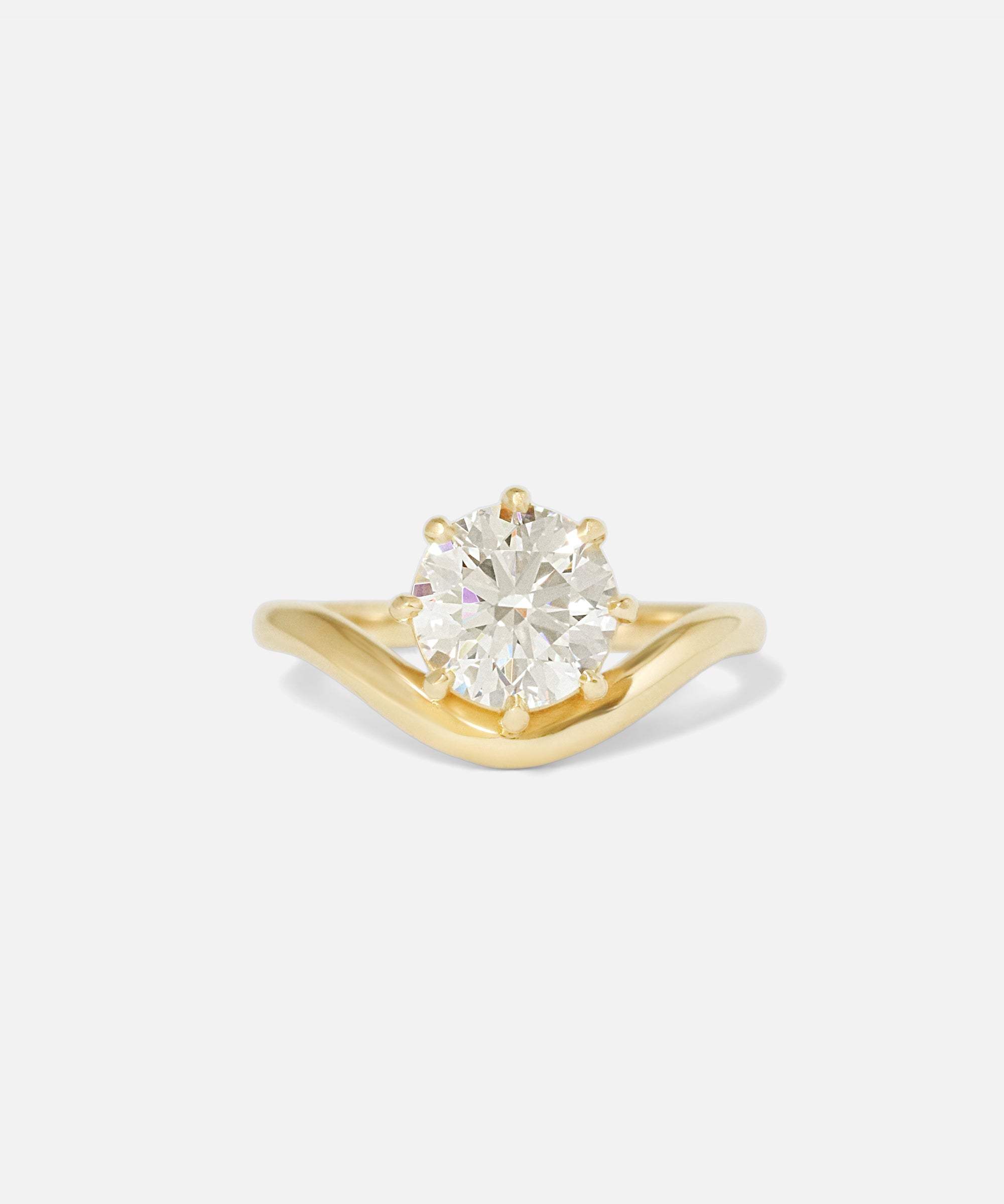 Front view of Mena Ring / Prong Set by Ciara Alice