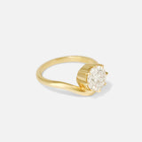 Angled side view of Mena Ring / Prong Set by Ciara Alice